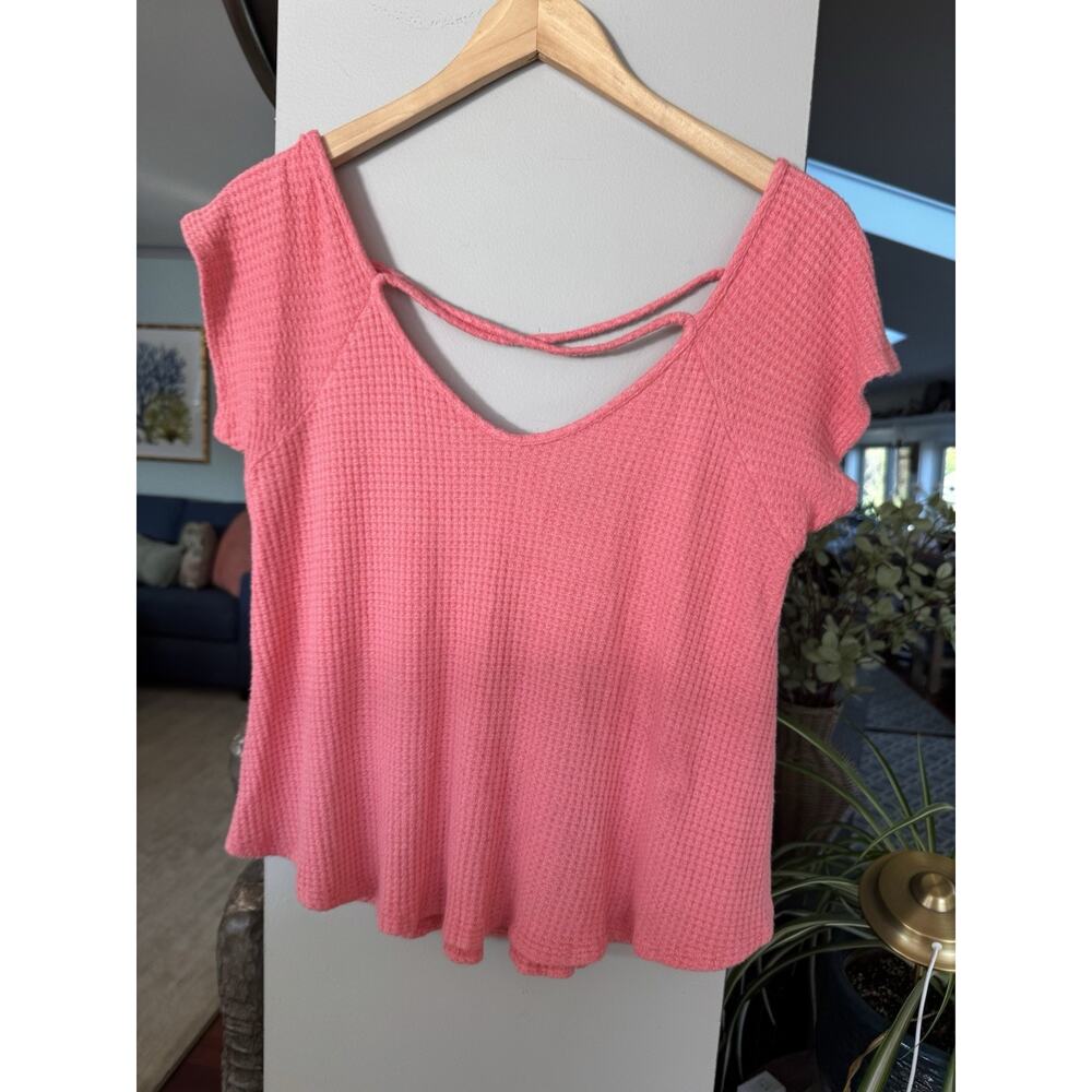 Swiftie Showgirl Orange Paper crane Waffle Knit open back Large Casual